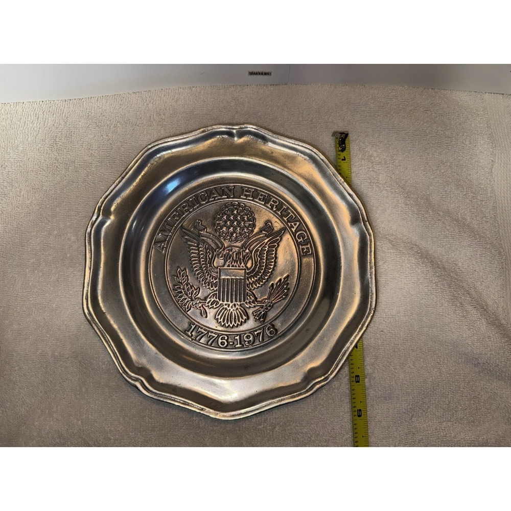 American‎ Heritage 1776 to1976 Limited Edition Pewter Plate Cantrell Collection